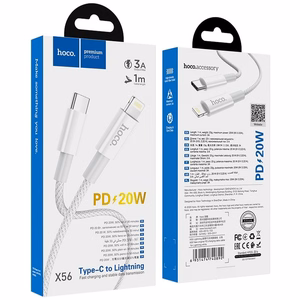 USB kaabel Hoco X56 PD Type-C to Lightning 1.0m valge