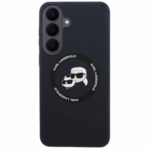 Karl Lagerfeld Silicone Karl&Choupette Heads MagSafe ümbris Samsung Galaxy S26 FE – must