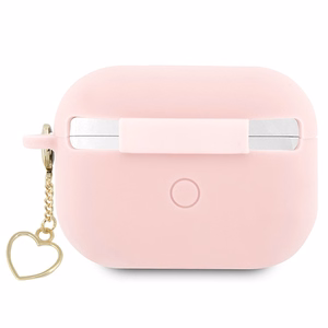 Guess GUAP2LSCHSP AirPods Pro 2 cover roosa/roosa Silicone Charm Heart Collection