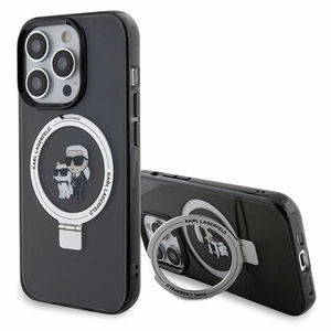 Karl Lagerfeld KLHMP15XHMRSKCK iPhone 15 Pro Max 6.7" чёрный/чёрный жёсткий чехол Ring Stand Karl&Choupette MagSafe