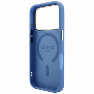 Guess Embossed 4G Classic MagSafe ümbris iPhone 17 Pro Max / 18 Pro Max jaoks, sinine