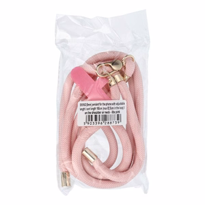 SWING (8mm) Phone lanyard, Phone pendant with adjustable length / cord length 165cm (max 82.5cm in the loop) / on the shoulder or neck - lite roosa