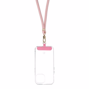 SWING (8mm) Phone lanyard, Phone pendant with adjustable length / cord length 165cm (max 82.5cm in the loop) / on the shoulder or neck - lite roosa