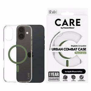 CARE by PanzerGlass Flagship Ümbris iPhone 16 Plus 6.7" roheline/roheline MagSafe 1371