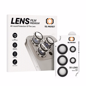 Tempered glass Tel Protect 3D Lens on camera jaoks Samsung Galaxy S25 Ultra must (lens 5 pieces)