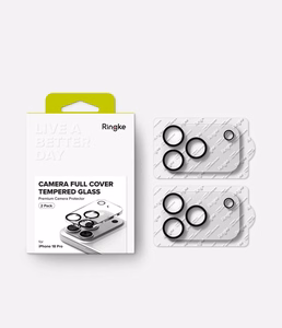 Ringke Camera Full Cover kaamerakaitseklaas, 2 tk komplekt iPhone 18 Pro jaoks, must