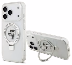 Чехол Karl Lagerfeld Ringstand Karl and Choupette MagSafe для Apple iPhone 17 Pro