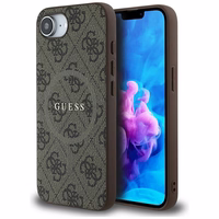 GUESS ümbris jaoks IPHONE 16e (SE 4 2025) compatible with MagSafe GUHMPSE4G4GFRW (PU 4G Ring Classic Logo) brown