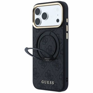 Guess Ring Stand 360 4G Classic Logo MagSafe ümbris mudelitele iPhone 17 Pro Max / 18 Pro Max, must
