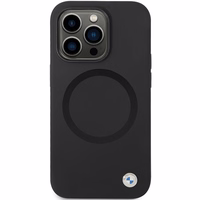BMW BMHMP14XSILBK2 ümbris jaoks iPhone 14 Pro Max 6.7" - must Signature Liquid Silicone MagSafe