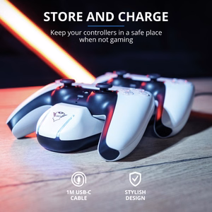 Зарядная станция Trust GXT 250 Duo для 2 контроллеров PlayStation 5