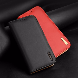 Dux Ducis Hivo Leather Flip Cover Genuine Leather Wallet for Cards and Documents iPhone 14 Plus Black