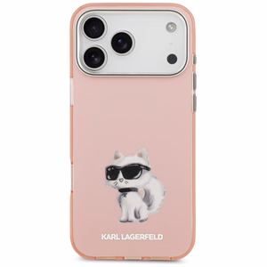 Karl Lagerfeld IML Aquarelle Choupette & Logo MagSafe Ümbris jaoks iPhone 17 Pro Max - Roosa