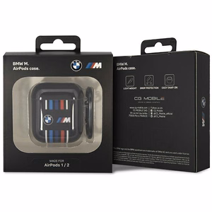 BMW BMA222SWTK чехол AirPods 1/2 чёрный/чёрный Multiple Colored Lines