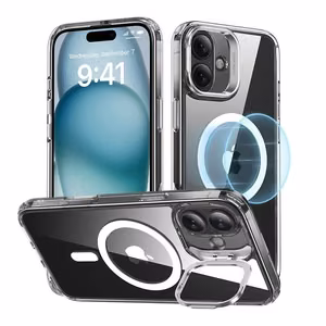 ESR Classic Hybrid (HaloLock) ümbris koos statiiviga iPhone 16 Plus'ile (läbipaistev)