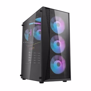 Darkflash DK352 Plus computer ümbris (must) + 4 RGB fans