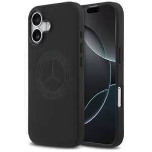 Mercedes Leather Vintage Logo MagSafe Ümbris jaoks iPhone 17 - Must