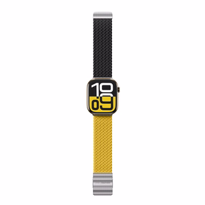 Комплект из 2 ремешков AmazingThing Blend для Apple Watch 45/46/49 мм - жёлто-чёрный/чёрный