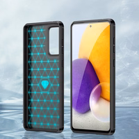 Carbon Case Paindlik TPU kate Samsung Galaxy A73 musta värvi