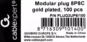 Cablexpert PLUG3UP6/100 juhtmeühendus läbipaistev