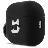 Karl Lagerfeld Silicone Choupette Head 3D Ümbris jaoks AirPods Pro 3 - must