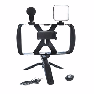 Selfie stick with Juhtmevaba remote control tripod with LED / microphone jaoks live broadcast TL-49T must