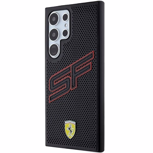 Ferrari Big SF Perforated ümbris jaoks Samsung Galaxy S24 Ultra - must