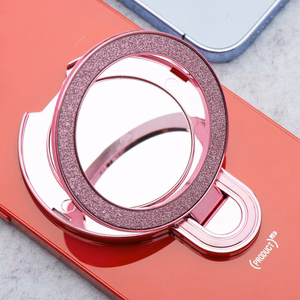 Phone stand CIRCLE MIRROR - stick-on - roosa