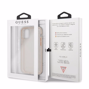 Guess GUHCN65PCGLPI iPhone 11 Pro Max roosa/roosa kõva ümbris Glitter