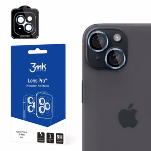3mk Lens Protection Pro Camera Cover with sinine Frame jaoks iPhone 15 Plus