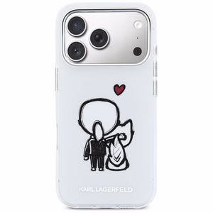 Karl Lagerfeld Karl & Choupette Back MagSafe Ümbris for iPhone 17 Pro Max - Clear