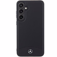 Mercedes Leather Textured & Plain MagSafe ümbris jaoks Samsung Galaxy S24+ - must