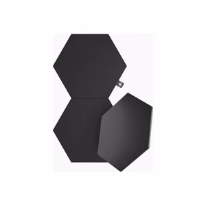 Nanoleaf Shapes Black Hexagons – 42 W Wi-Fi-laienduskomplekt 3 musta paneeliga