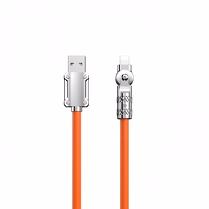 USB kaabel Dudao L24AL (180' nurk) Oranž Lightning 100cm (kuni 30W)