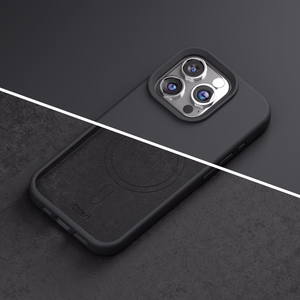 Etteri Силиконовый Mag чехол для iPhone 15 Pro Max 6,7" чёрный