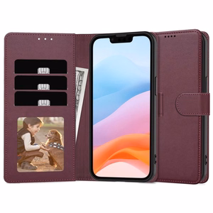 Fancy Wallet rahakottümbris Samsung S741 S26 FE telefonile, bordoopunane