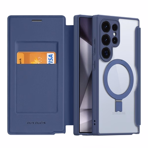 Чехол Dux Ducis Skin X Pro с магнитным кольцом/подставкой для Samsung S24 Ultra - синий