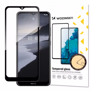 Wozinsky karastatud klaasist täielik liim Super Tough ekraani kaitsja täis kaetud raamiga Case sõbralik Nokia 2.4 must