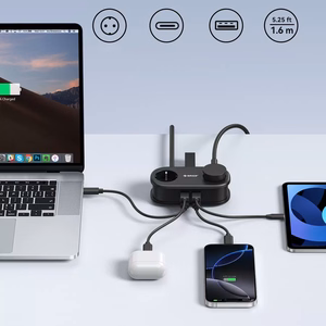 Orico AP3 65W GaN 6in1 Power Strip 2x AC + 2x USB-A + 2x USB-C - Black