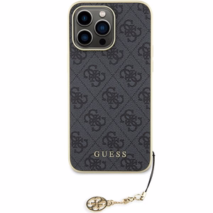 Guess 4G Charms Collection чехол для iPhone 15 Pro Max - серый