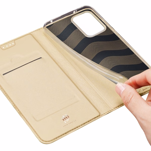 Dux Ducis Skin Pro Ümbris jaoks Xiaomi Redmi Note 12 Pro / Poco X5 Pro 5G Cover Flip Card Wallet Stand kuldne