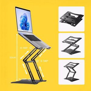 Wozinsky WRS-CPY75DSB алюминиевая подставка для ноутбука и планшета + подставка для смартфона - чёрный
