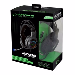 Esperanza EGH7100 kõrvaklapid mikrofoniga, peapael, mustad