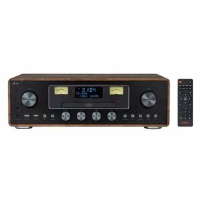 AKAI AM-100 RHAPSODY stereosüsteem, 30W RMS, Bluetooth 5.0, DAB+/FM, CD/USB, AUX, pruun/must