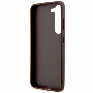 Guess GUHCS23SG4GFBR S23 S911 brown/brown hard ümbris 4G Metal kuldne Logo
