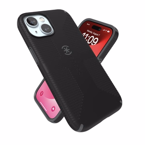 Speck Candyshell Grip MagSafe - iPhone 17e / 16e / 15 / 14 / 13 ümbris (must / Slate hall)