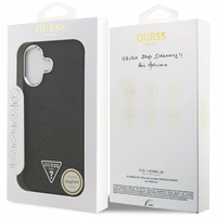 Guess Glitter Triangle Logo MagSafe Ümbris jaoks iPhone 17 - Must