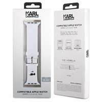 Karl Lagerfeld 3D Rubber Choupette Heads Rihm for Apple Watch 38/40/41mm - Valge