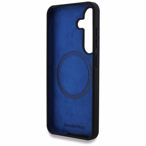 Mercedes Silicone Contrasted Curves MagSafe Ümbris jaoks Samsung Galaxy S25 - must