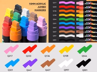 Akrüülmarkerid ARRTX Jumbo, 10 värvi